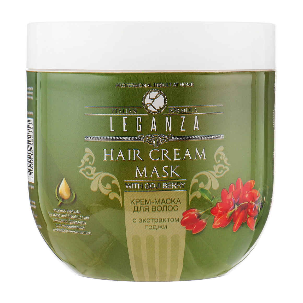 Крем-маска для волосся Leganza Hair Cream Mask з екстрактом годжі, 1 л (без дозатора)